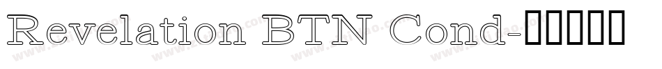 Revelation BTN Cond字体转换